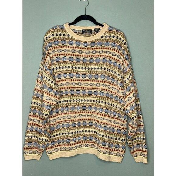 VTG American Eagle Outfitters Men's Large 90s Crewneck LS Knitted Sweater - Picture 1 of 8